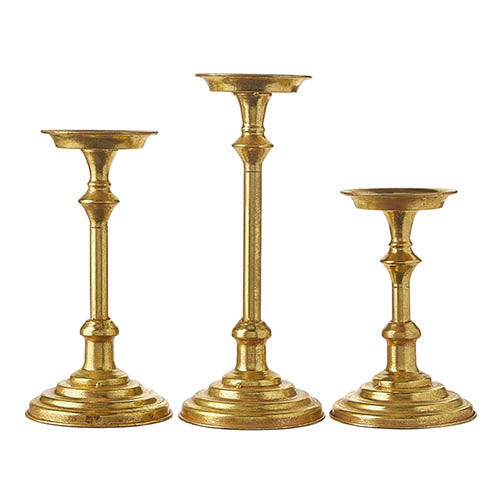 Candle Stick Candle Holder Set Of 3 Metal Candlestick Holders