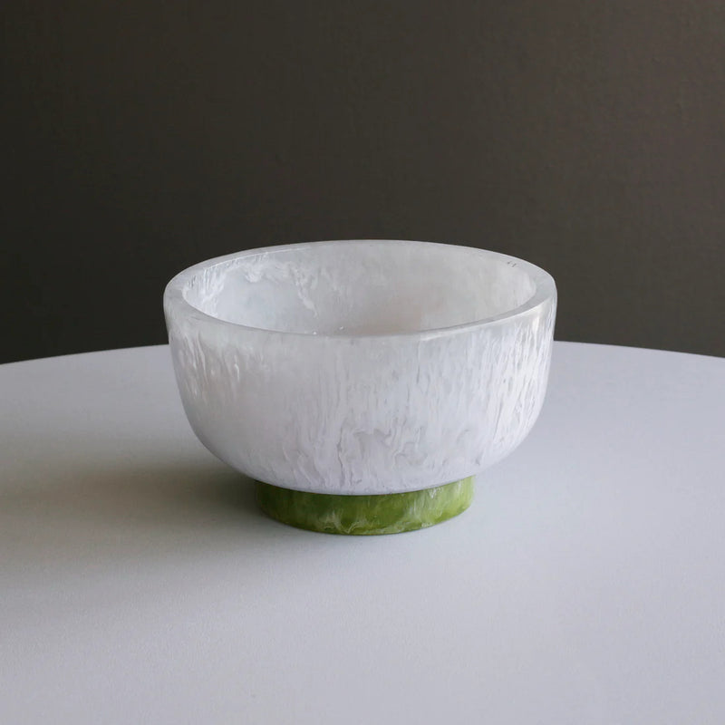 White Green Rio Small Resin Bowl