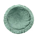 Set of 4 Round Ruffle Velvet Forest Placemats