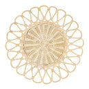 Set of 4 Round Natural Rattan Placemats