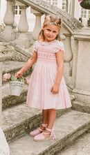 Smocked Tulip Dress, Pink 24M