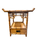 Oriental Blonde Bamboo Square End Table