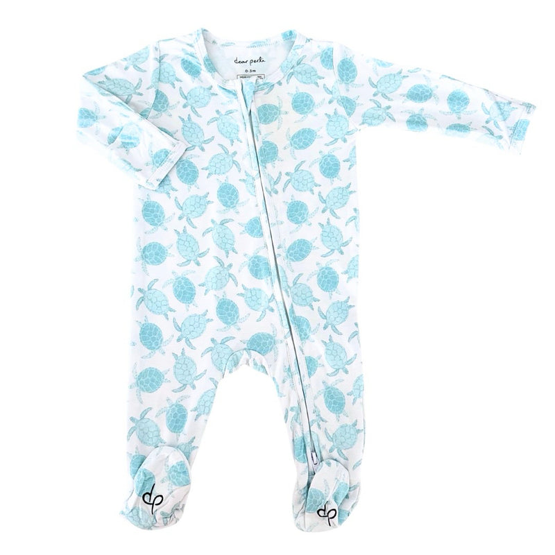 6-12M Turtley Awesome Zippered Footie