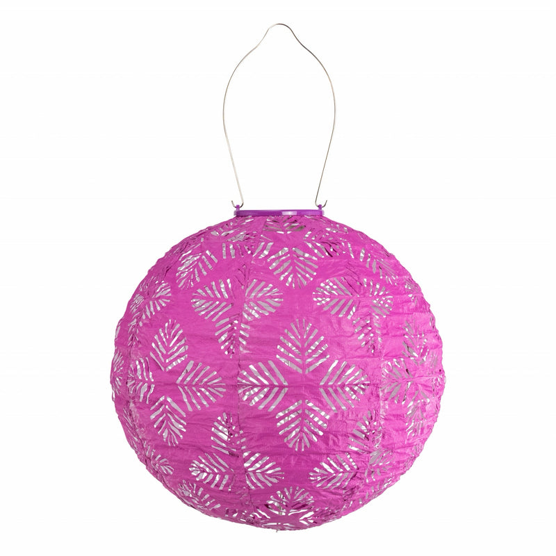 Soji Stella - Brights Geo Palm Violet Solar Lantern