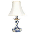 Mackenzie Childs Small Blue Check Lamp