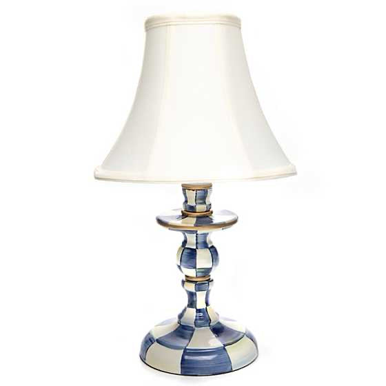 Mackenzie Childs Small Blue Check Lamp