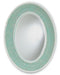Aqua Crackle Oval Mirror