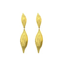 18K GO Double Leaves Earrings