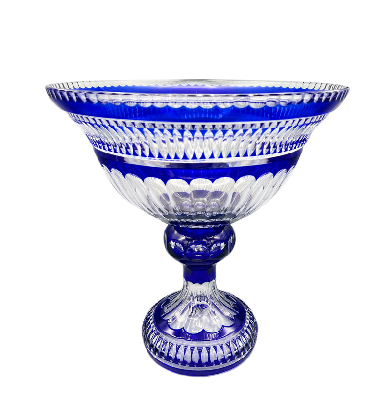 Bohemian Cobalt Blue Pedestal Bowl