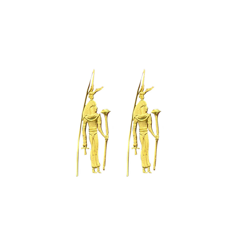 18K GO Pharoah Earrings