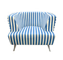 Blue and White Striped Chair