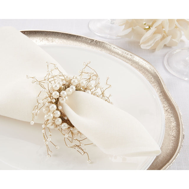 Set of 4 Pearl Burst Napkin Rings